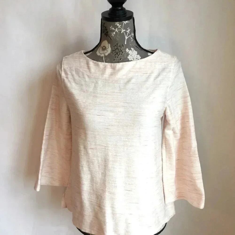 Old Navy Pink Marled boat neck Bell sleeves top size small